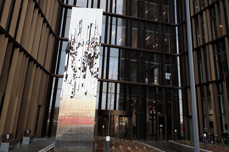 Foto af styrelseshuset, hvor Trafikstyrelsen, Banedanmark, Vejdirektoratet, Bygningsstyrelsen og Energistyrelsen har til huse.